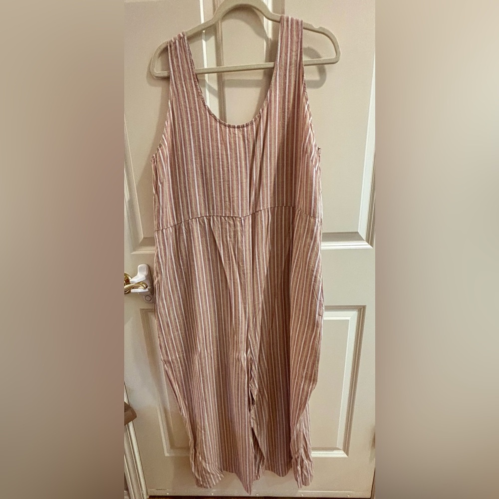 Patagonia womens stripped jumpsuit with pockets - size XL